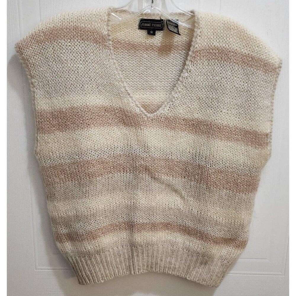 Jeanne Pierre Women's Sleeveless‎ Sweater Vest Mohair Lambswool Grandma 80s Sz S